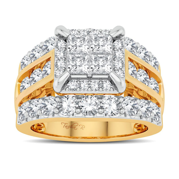 Brilliant 14K Yellow Gold Lab Diamond Engagement Ring (3CT)