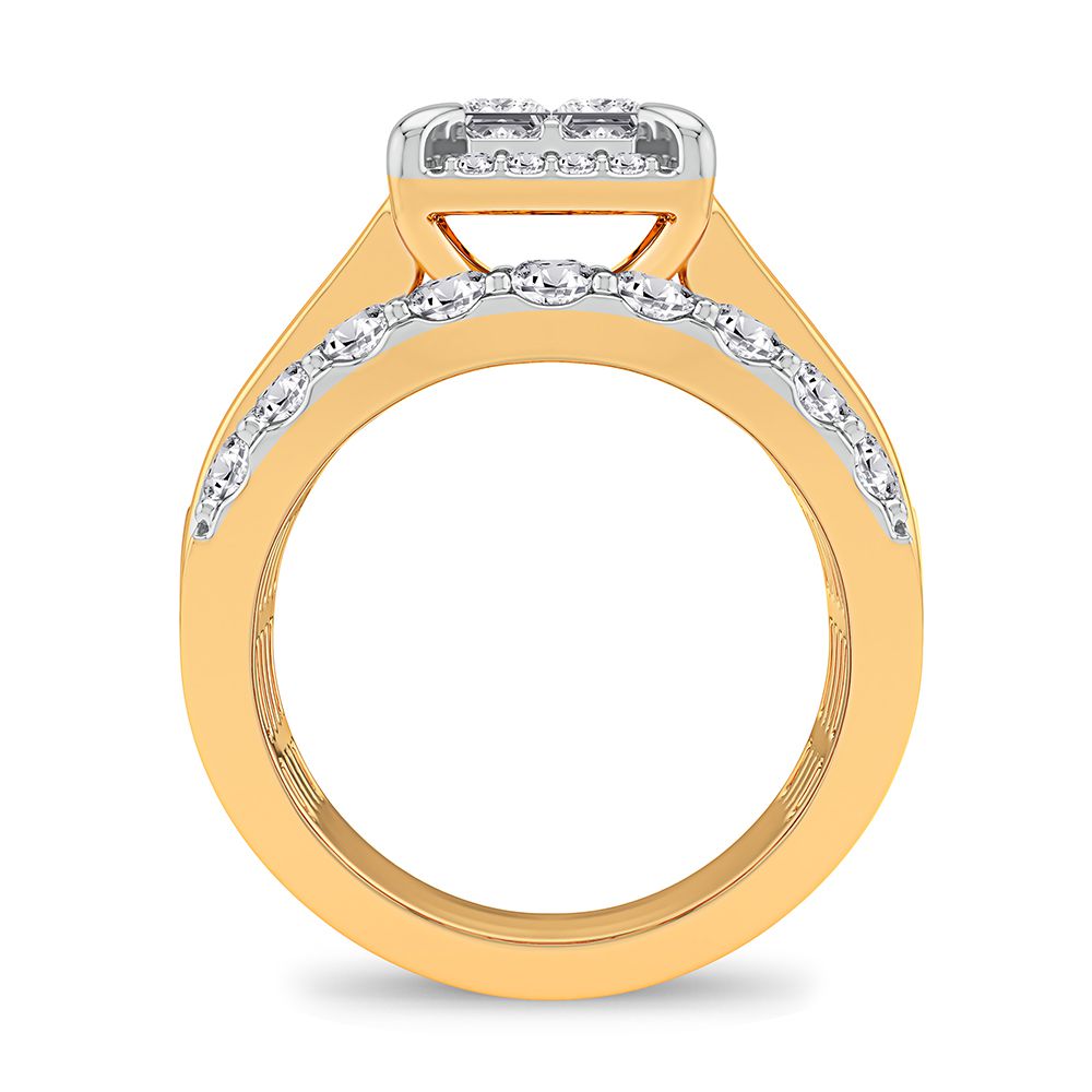 Brilliant 14K Yellow Gold Lab Diamond Engagement Ring (3CT)