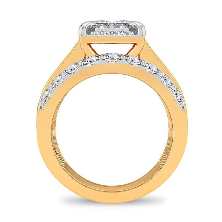 Brilliant 14K Yellow Gold Lab Diamond Engagement Ring (3CT)