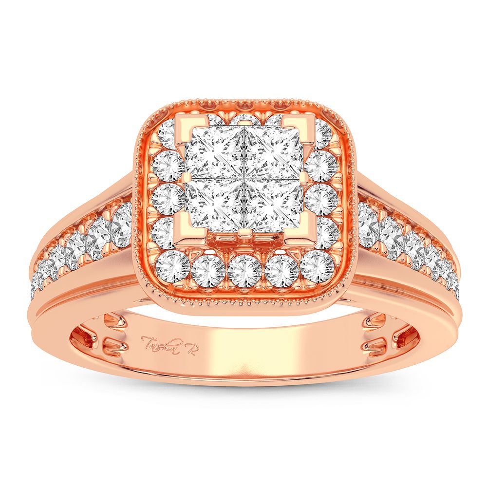 Timeless 14k Rose Gold 0.71CT Lab Diamond Engagement Ring