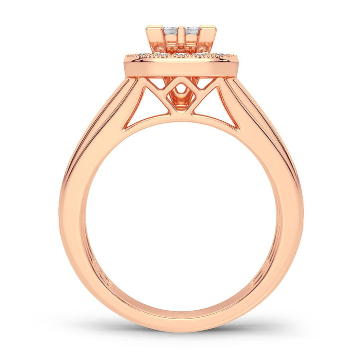 Timeless 14k Rose Gold 0.71CT Lab Diamond Engagement Ring