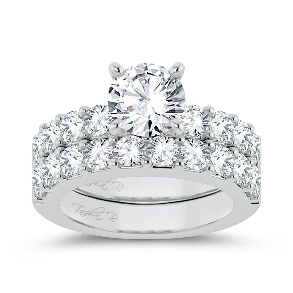 Elegant 14k White Gold 2ct Diamond Bridal Semi-Mount Ring