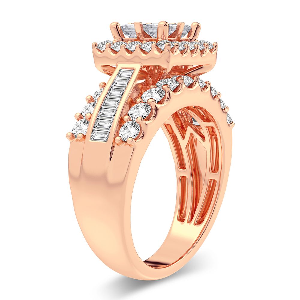 Romantic Rose Gold Lab Diamond Engagement Ring