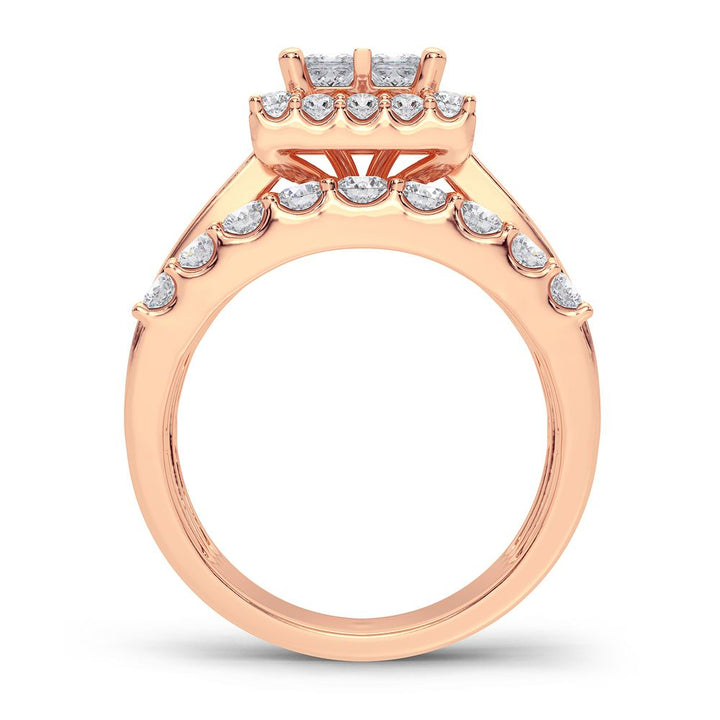 Romantic Rose Gold Lab Diamond Engagement Ring