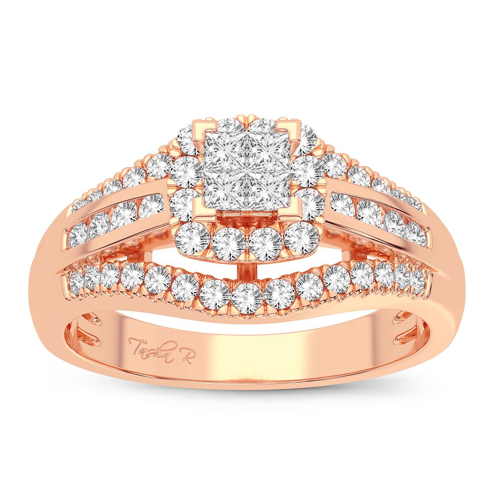 Romantic 14k Rose Gold Lab Diamond Engagement Ring (0.50CT)