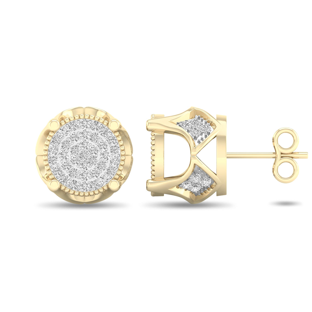 10K Yellow Gold 0.25CT Diamond Earrings