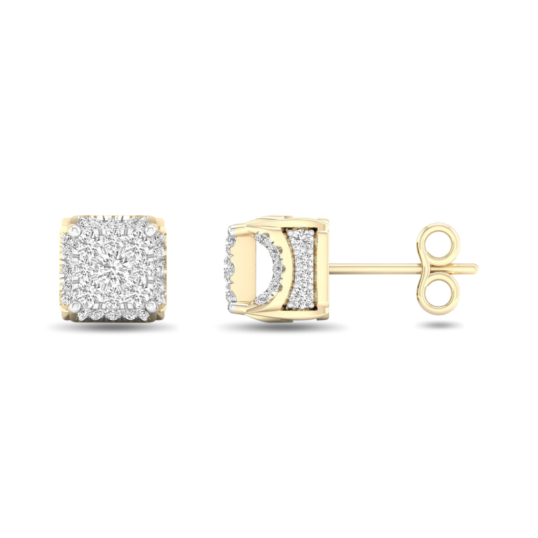 10K Yellow Gold 0.50CT Diamond Earrings