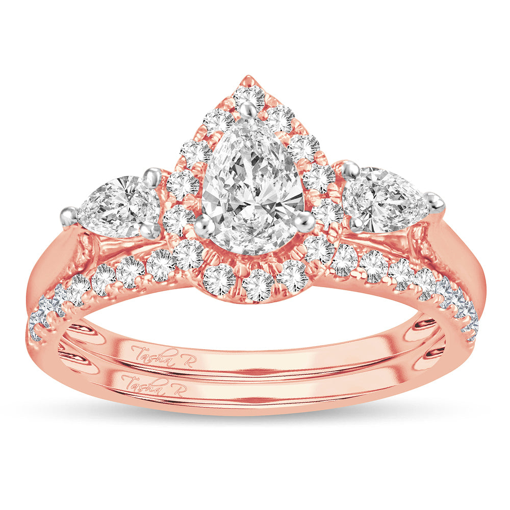 Romantic 14k Rose Gold Lab Diamond Engagement Ring (1.20CT)