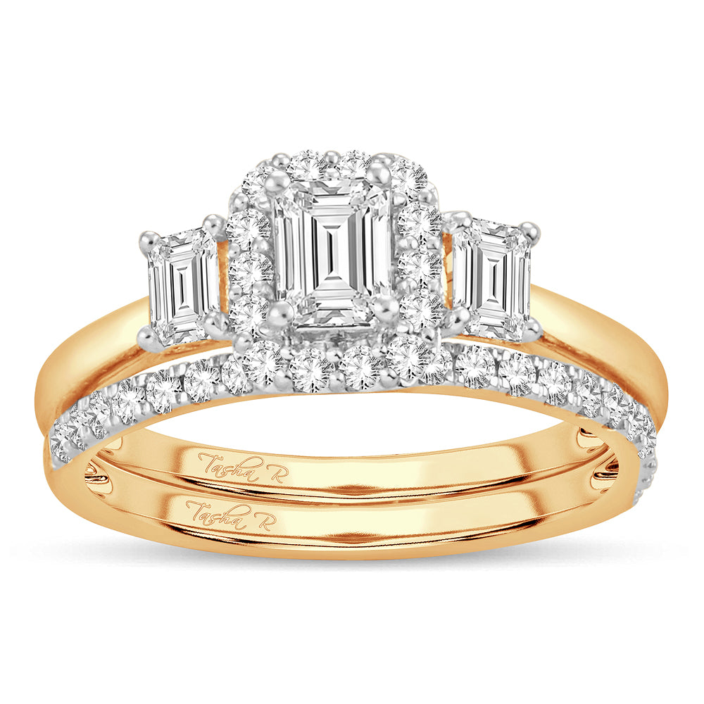 14K Yellow Gold 1.20CT Diamond Bridal Ring