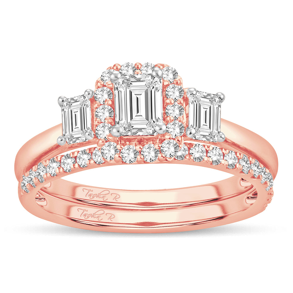 Romantic 14k Rose Gold Lab Diamond Engagement Ring 1.20CT