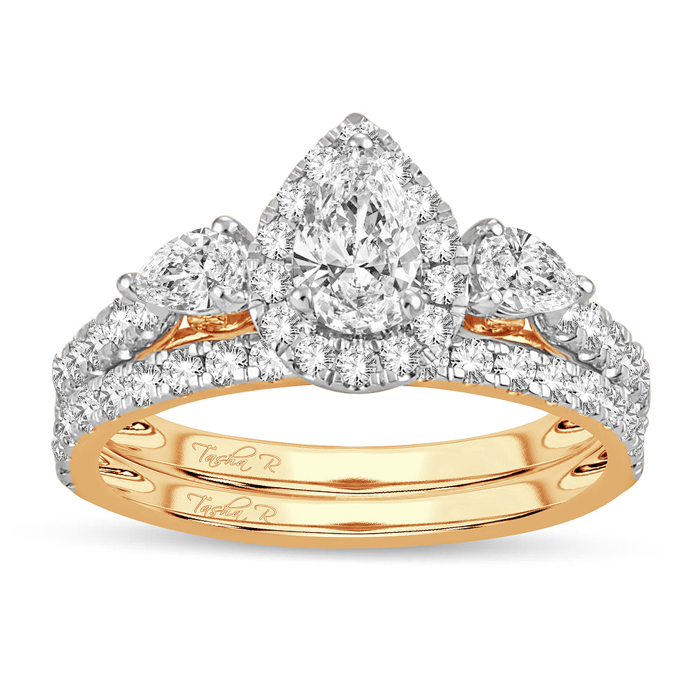 14K Yellow Gold 1.50CT Lab Diamond Engagement Ring