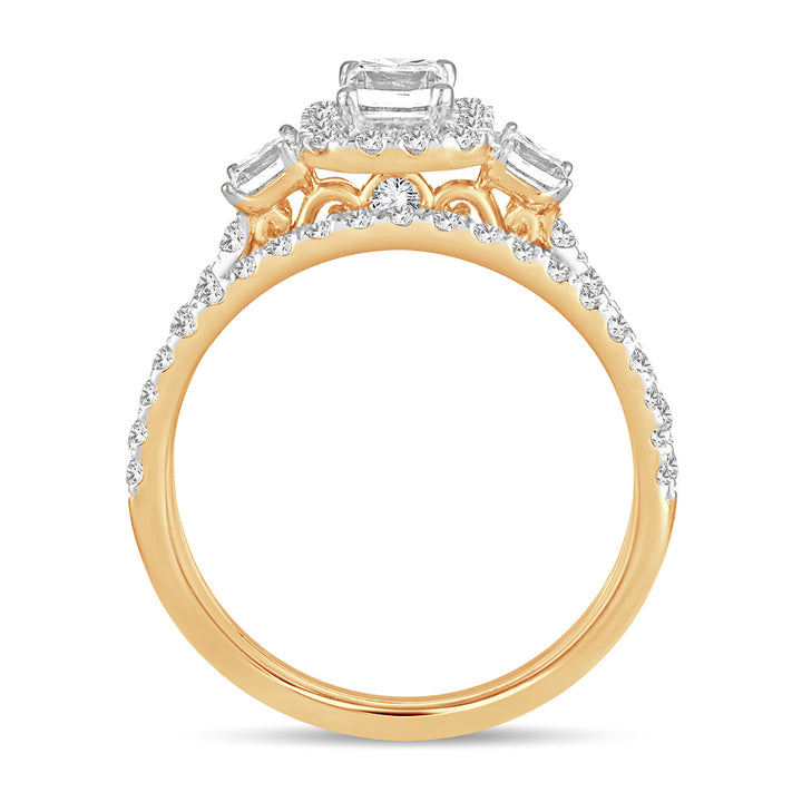 14K Yellow Gold Lab Diamond Engagement Ring - 1.50CT Brilliance
