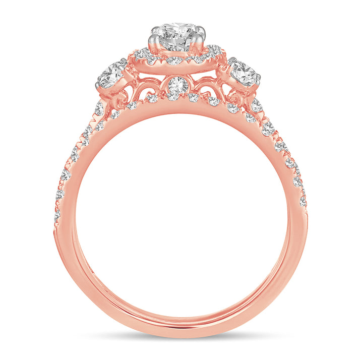 Romantic 14k Rose Gold Lab Diamond Engagement Ring (2.00CT)