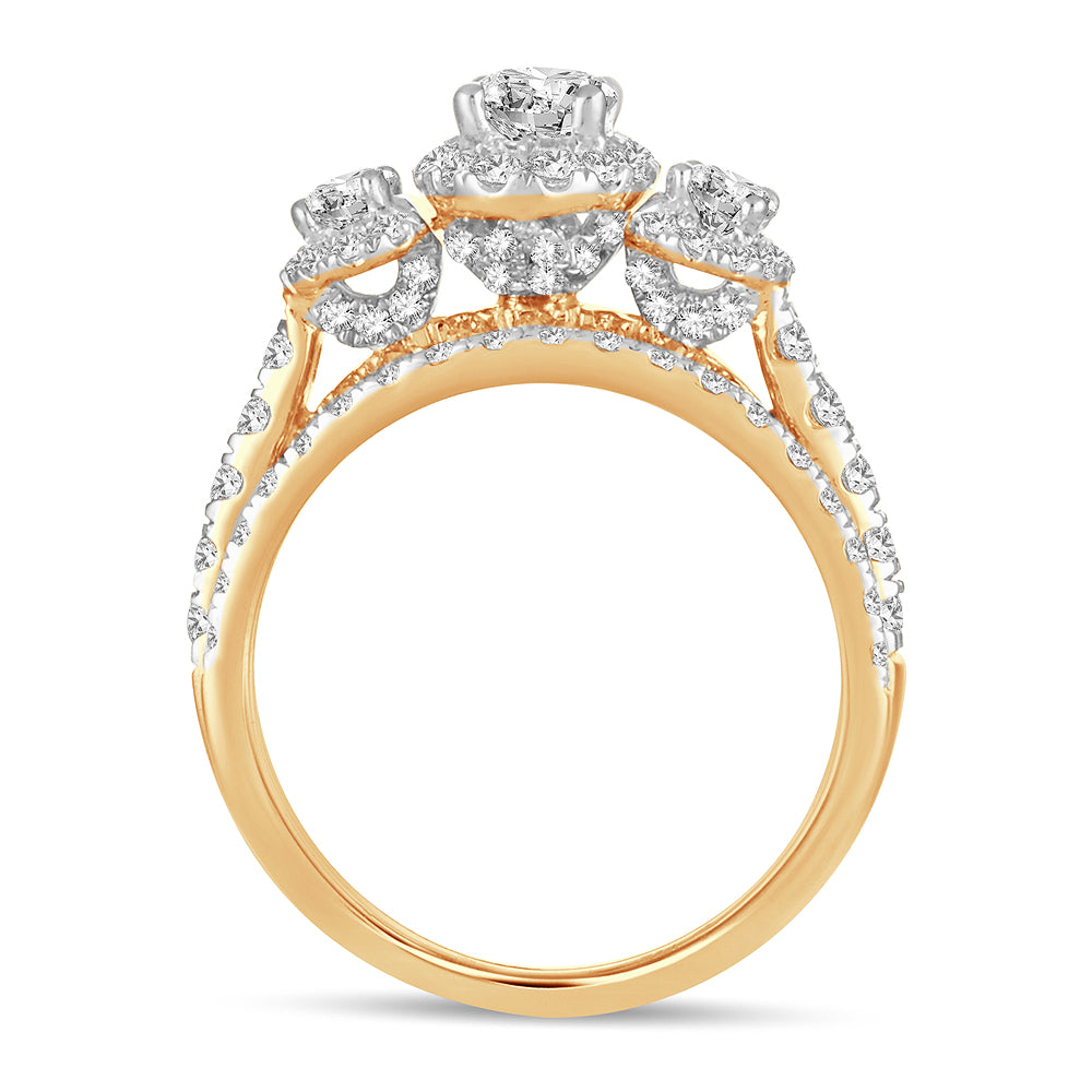 Brilliant 14k Yellow Gold Lab Diamond Engagement Ring (2.00CT)
