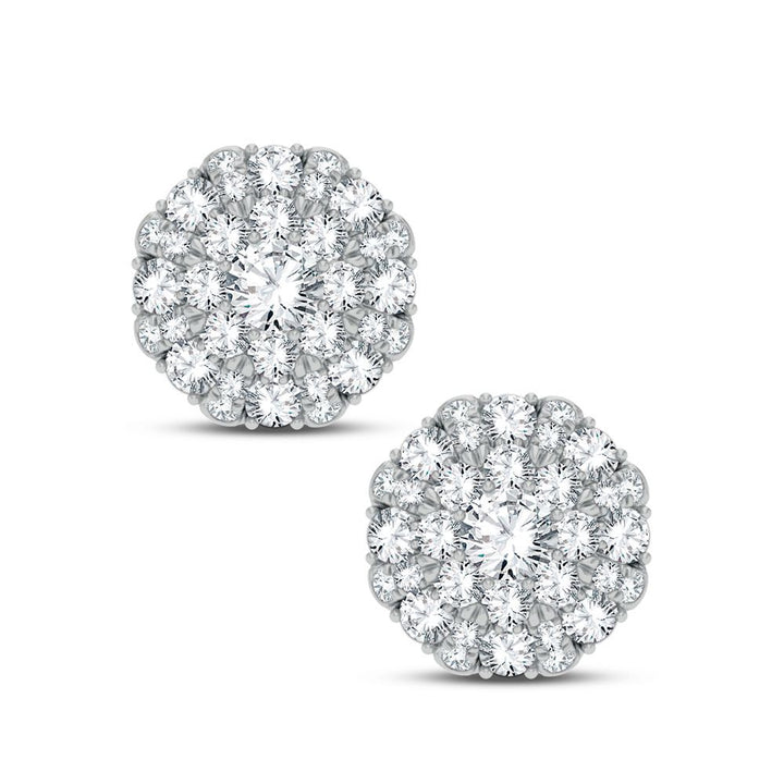14k Yellow Gold Lab Diamond Stud Earrings - Chic Sparkle