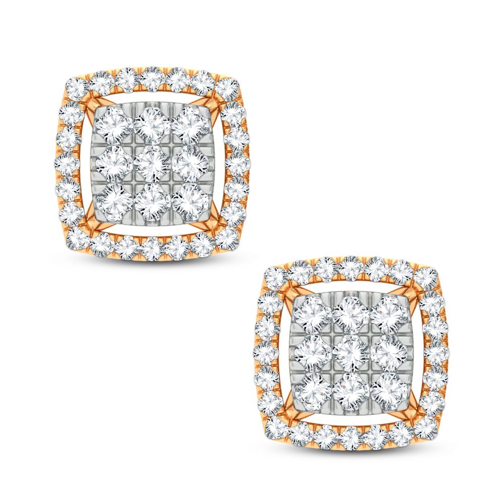 Sparkling 14k Yellow Gold 1.00CT Lab Diamond Womens Earrings