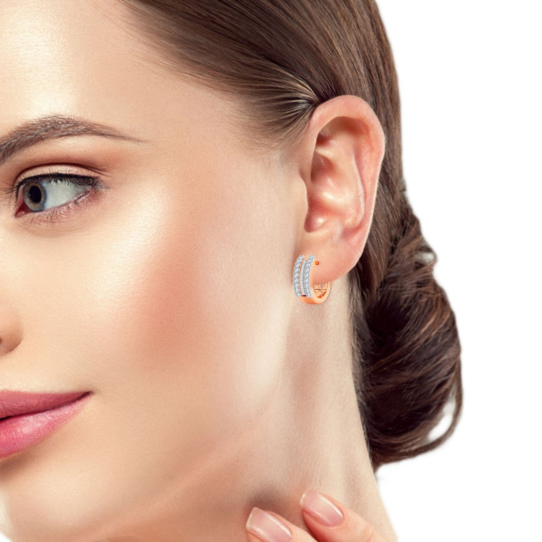 Rose Gold Lab Diamond Hoop Earrings: Timeless Sparkle