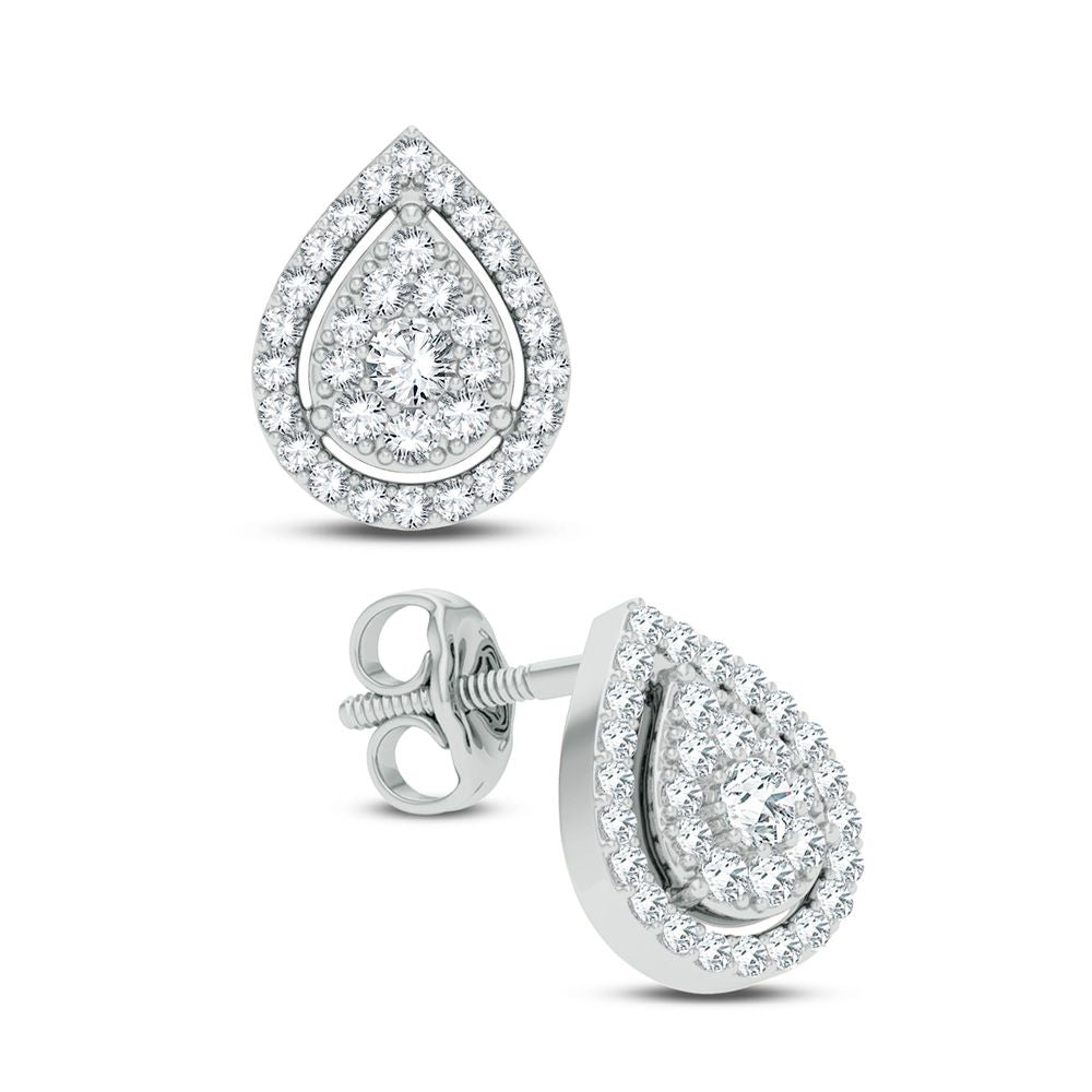 Brilliant 14k White Gold Lab Diamond Stud Earrings (0.50 CT)