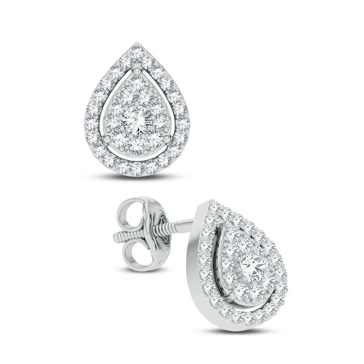 Brilliant 14k White Gold Lab Diamond Stud Earrings (0.50 CT)