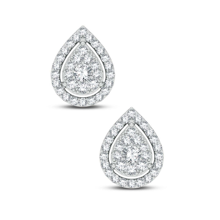 Brilliant 14k White Gold Lab Diamond Stud Earrings (0.50 CT)