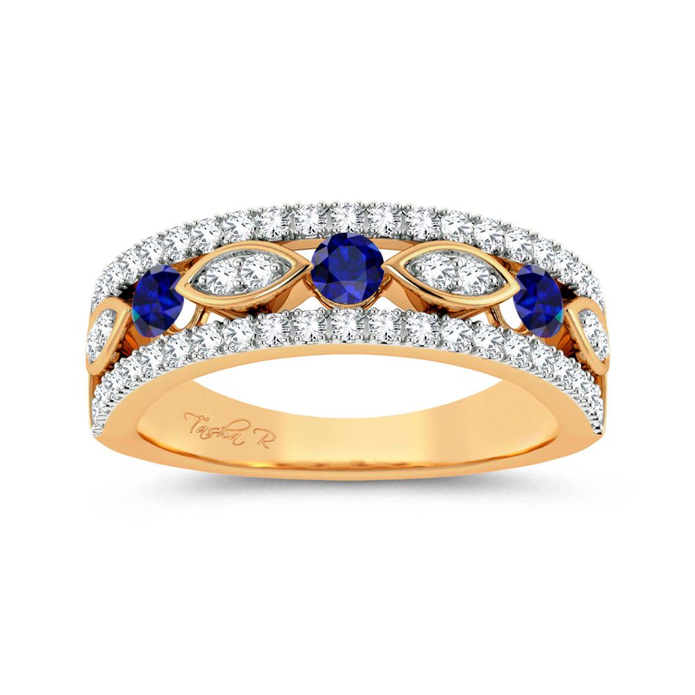 Delicate 14K Yellow Gold 0.50ct Lab Diamond Womens Band