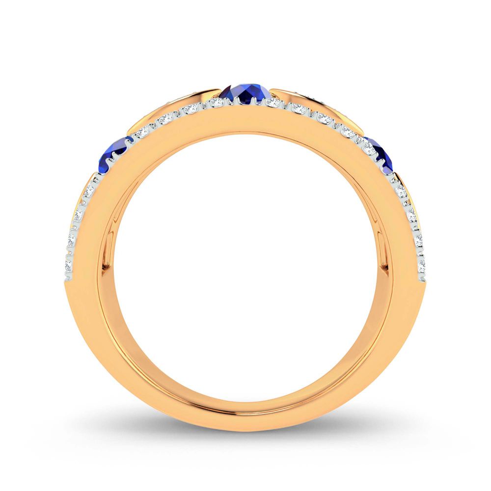 Delicate 14K Yellow Gold 0.50ct Lab Diamond Womens Band