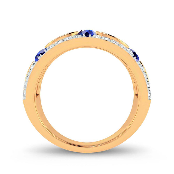 Delicate 14K Yellow Gold 0.50ct Lab Diamond Womens Band