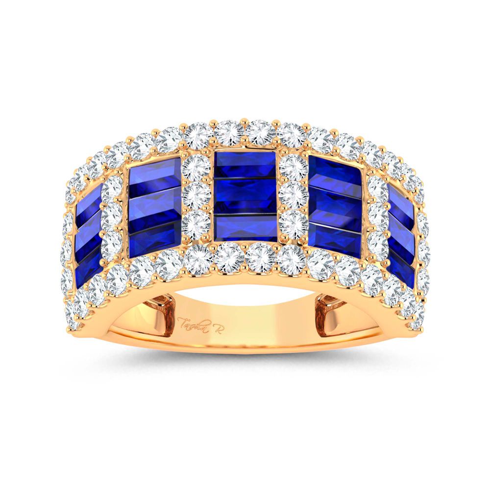 14K Yellow Gold Lab Diamond Womens Eternity Band Ring