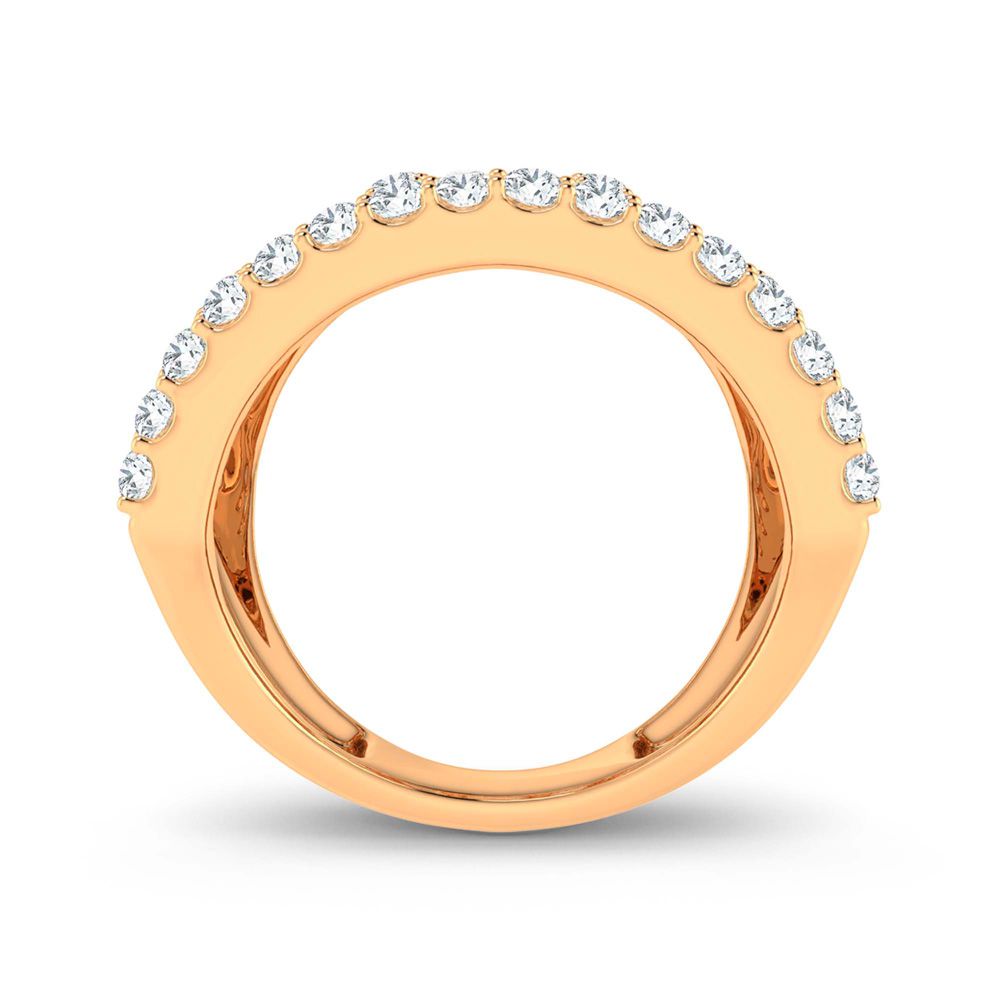 14K Yellow Gold Lab Diamond Womens Eternity Band Ring