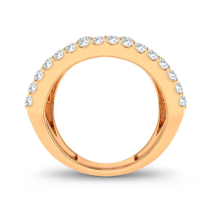 14K Yellow Gold Lab Diamond Womens Eternity Band Ring