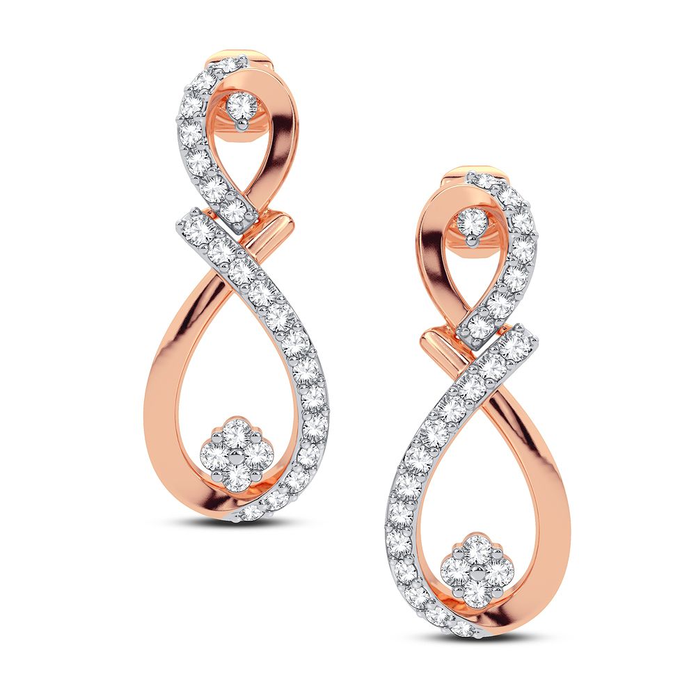 14k Rose Gold Lab-Grown Diamond Stud Earrings (0.50 CT)