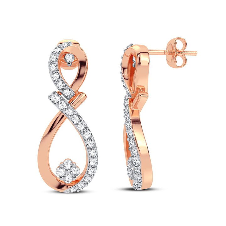14k Rose Gold Lab-Grown Diamond Stud Earrings (0.50 CT)