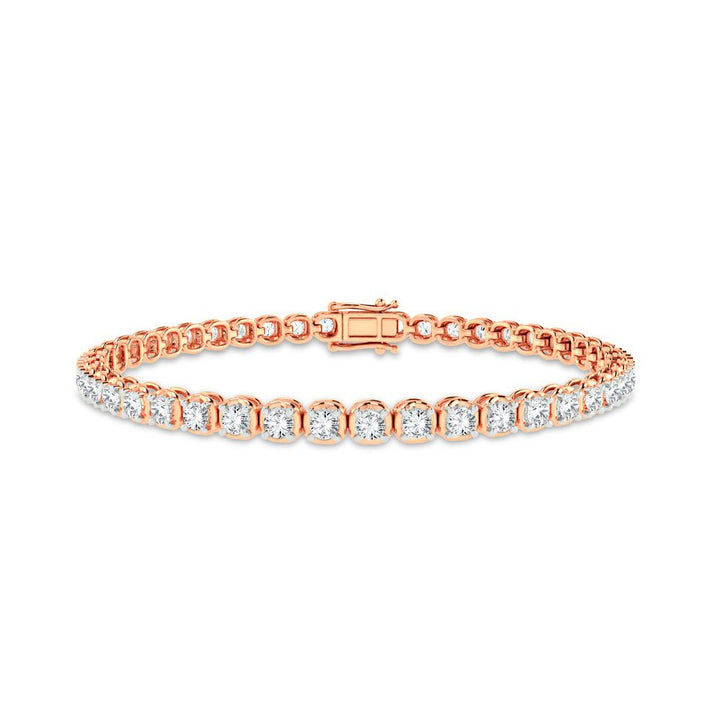 Romantic Rose Gold Lab Diamond Tennis Bracelet