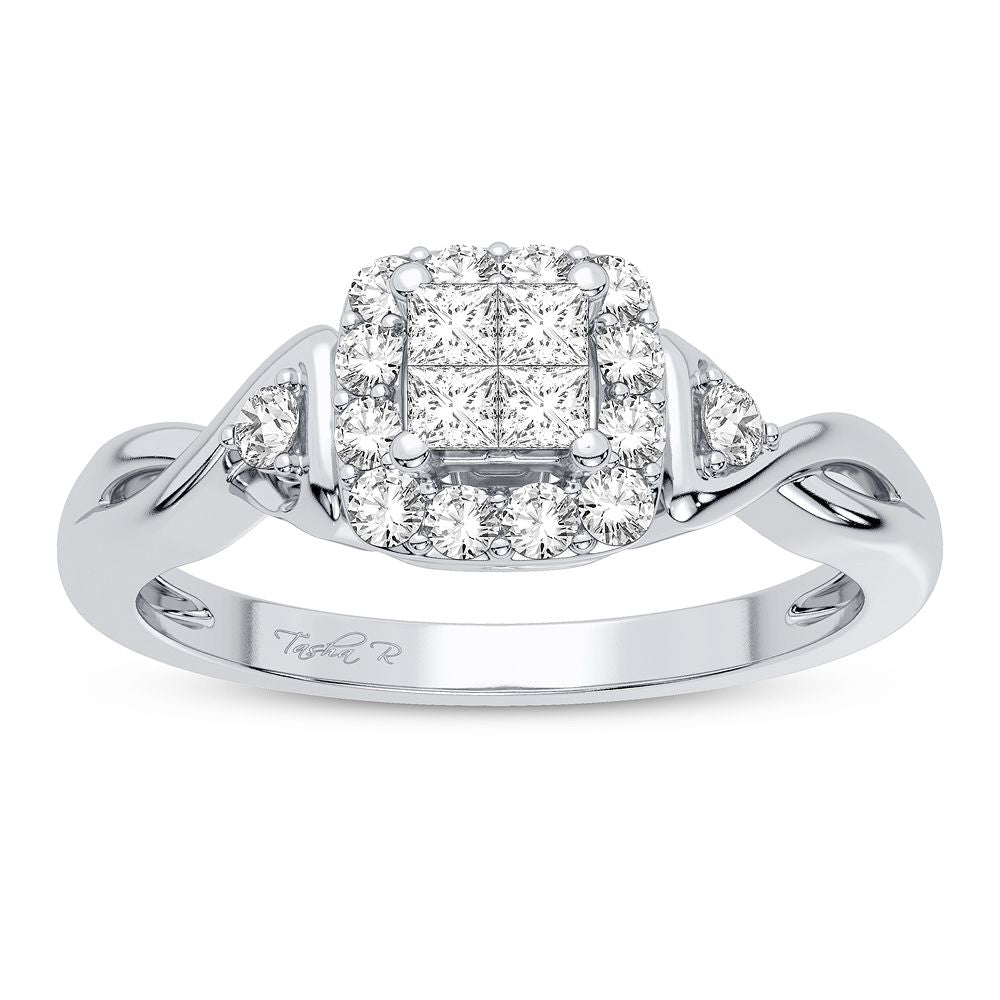 10K White Gold 0.33CT Diamond Ring