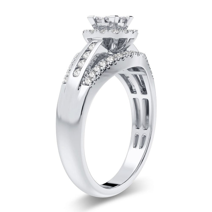 10k White Gold 0.50CT Lab Diamond Engagement Ring