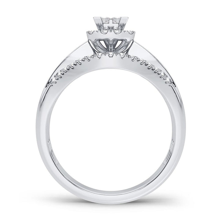 10k White Gold 0.50CT Lab Diamond Engagement Ring