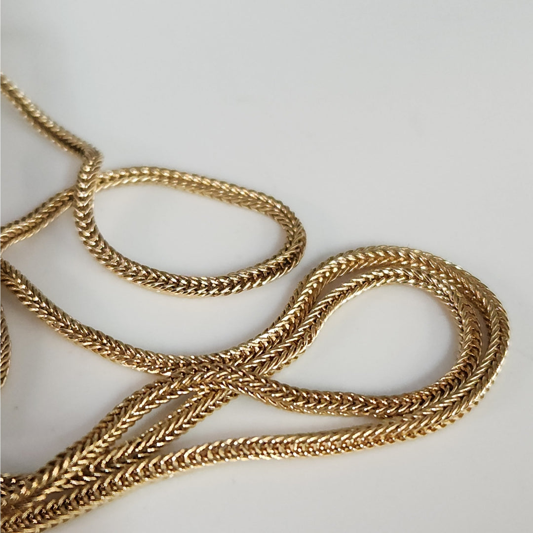 18 K Yellow Gold Snake Chain Necklace 24"