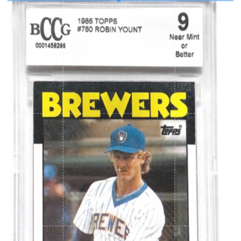 1986 #780 Topps Robin Yount BCCG 9 Near Mint or better