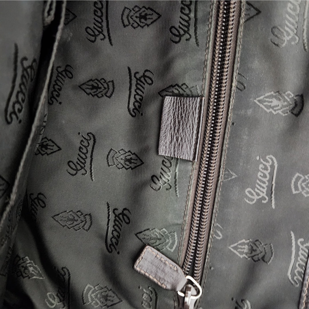 Gucci Brown Guccissima Leather Messenger Bag/Crossbody bag Embossed GG Monogram