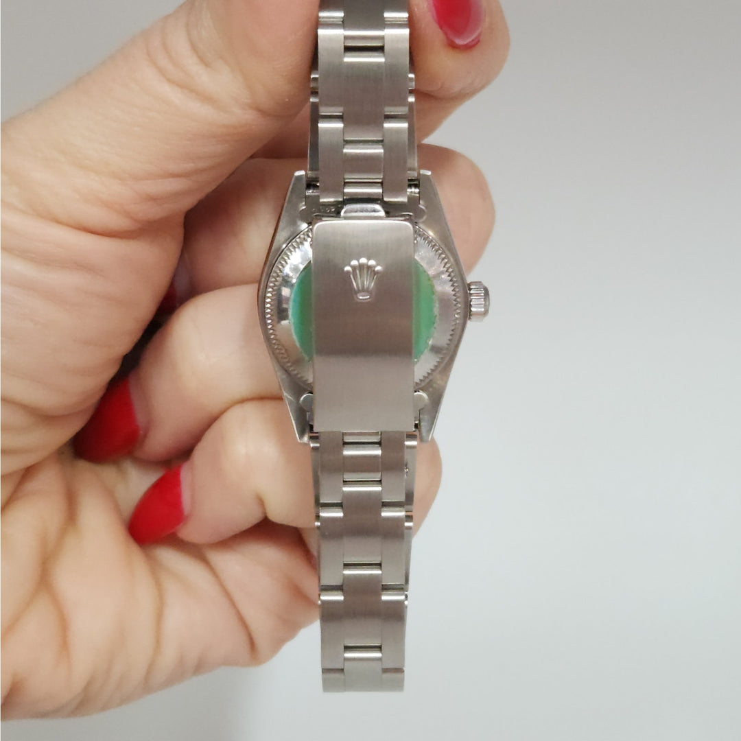 Rolex Oyster  Perpetual 26mm Ref.76080 SS Black Dial Classic Ladies Watch