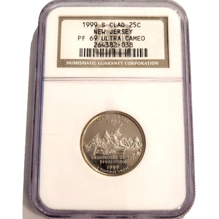 1999 S Clad 25C New Jersey PF 69 Ultra Cameo