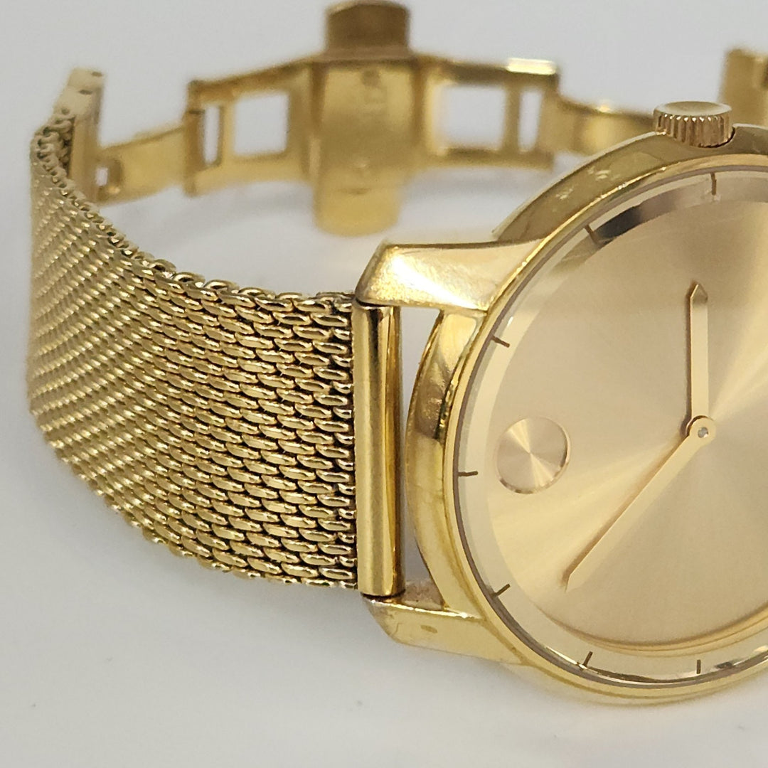 Movado Bold Gold Mesh Stainless Steel Band 44MM Watch