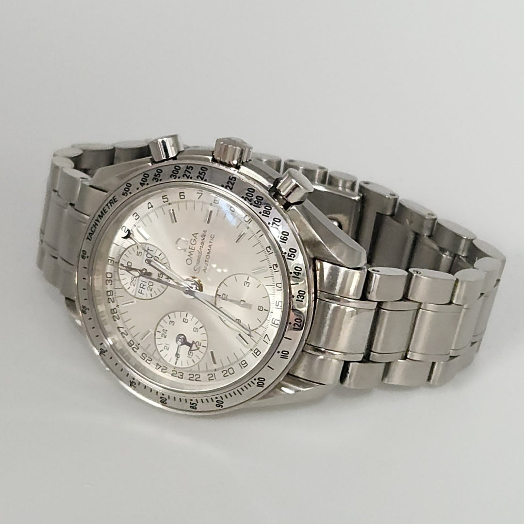 OMEGA Speed master Triple Calendar Automatic Stainless Steel Watch