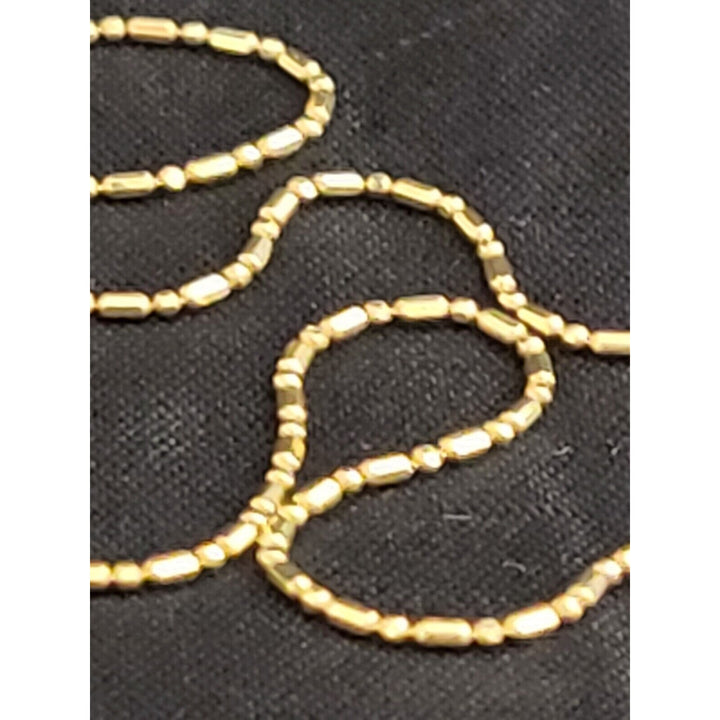 14k Gold Dot Chain Necklace 16in With 1.7g Of Gold