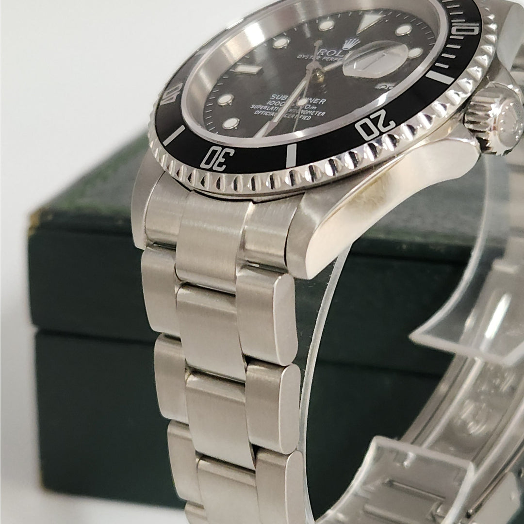 Rolex Submariner Date Stainless Steel Black Dial Classic Dive Watch