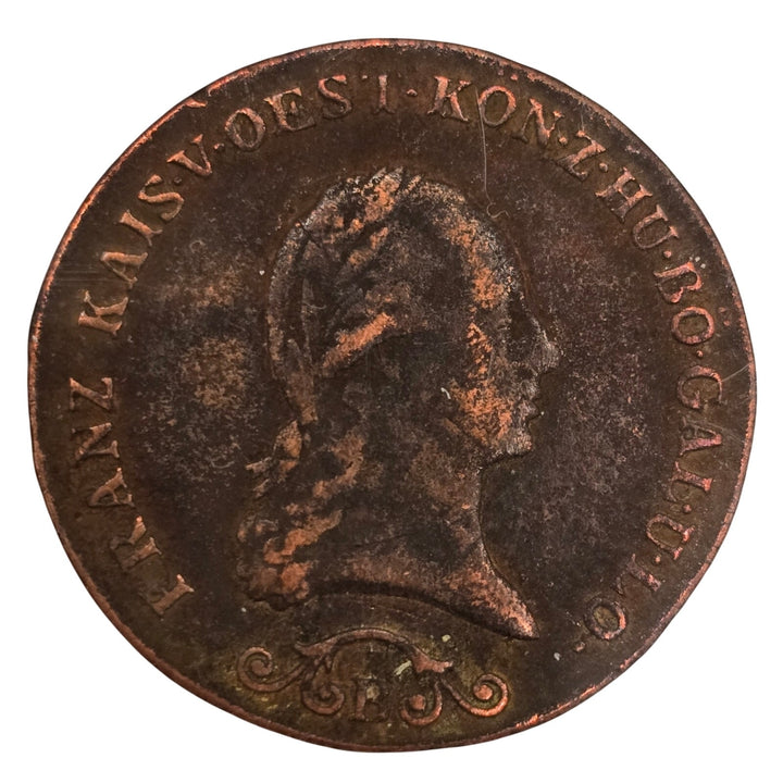 1812-B Austria 3 Kreuzer Copper Coin Franz I KM#2116 Circulated World Coin