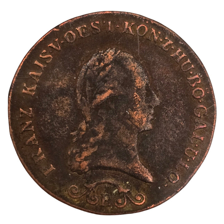 1812-B Austria 3 Kreuzer Copper Coin Franz I KM#2116 Circulated World Coin