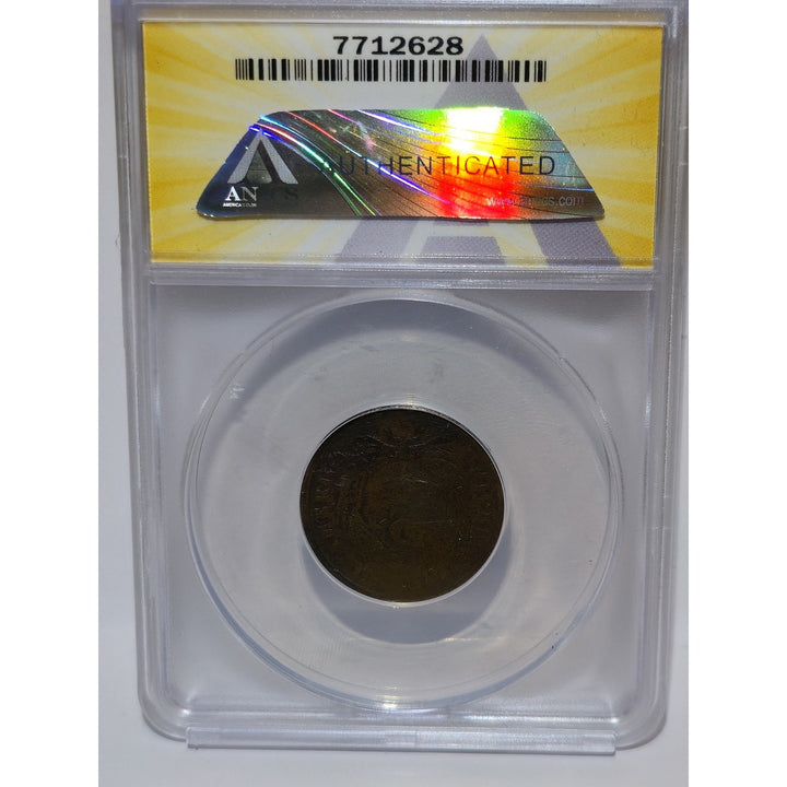 1864 ANACS 2C VG 10 LARGE MOTTO Two-cent piece, .02 Shield Coin Damaged Details