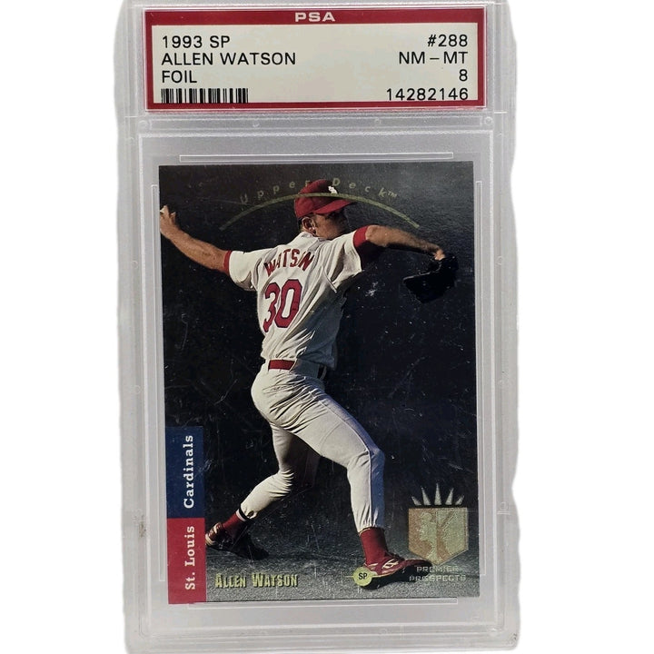 1993 Upper Deck SP Allen Watson Rookie Premiere Prospect Foil #288 PSA 8 B2