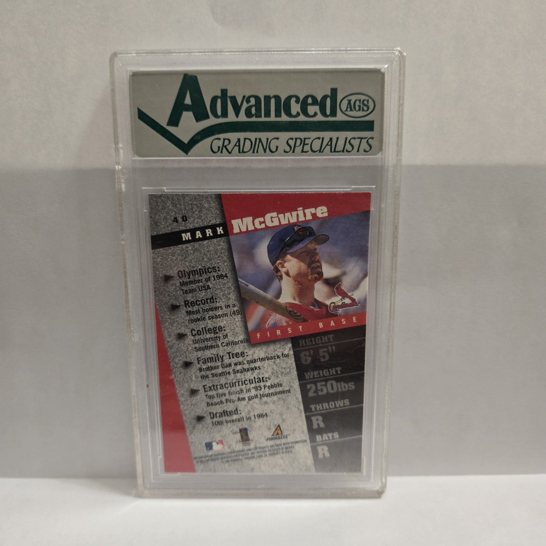 1998 Pinnacle Inside Mark McGwire #40 Advanced Grading Graded 9-Mint